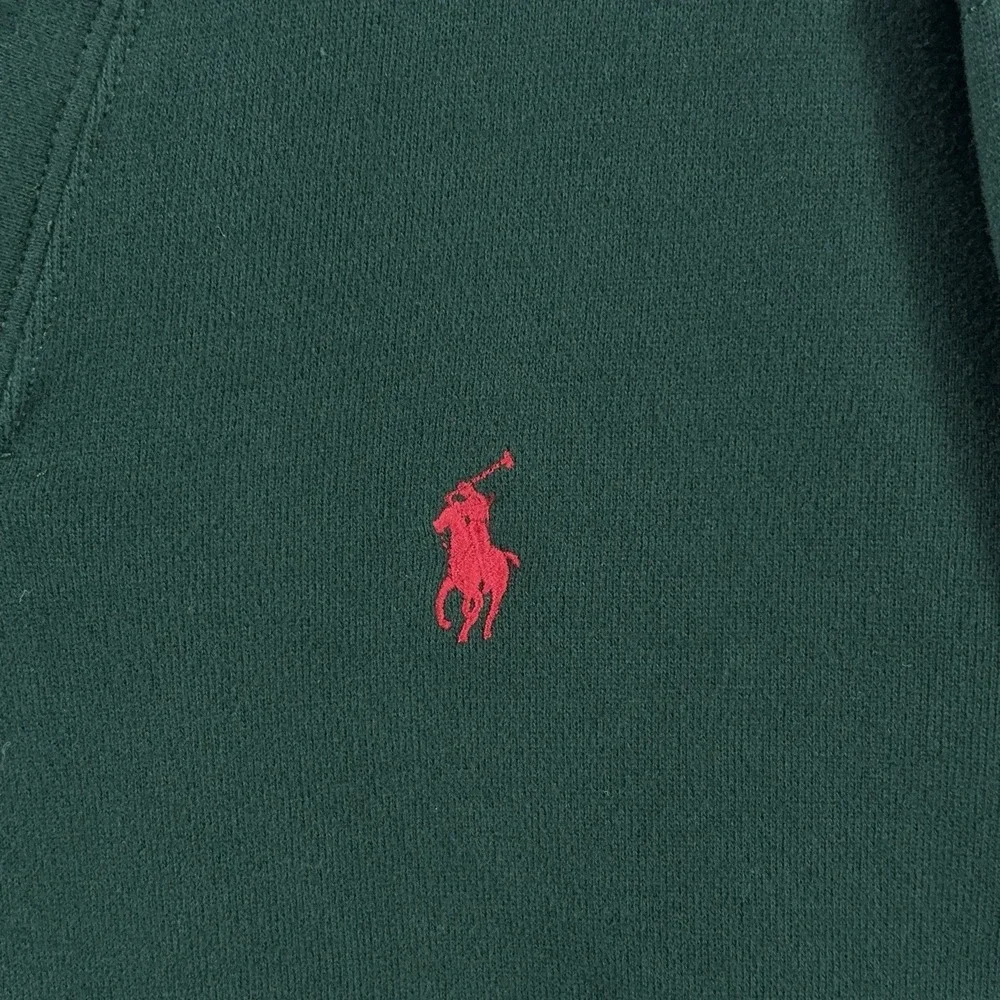 Polo Ralph Lauren Shawl Collar Sweatshirt Mens XL Green Fleece Pullover